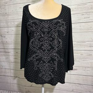 Ronni Nicole Sparkle Black Top